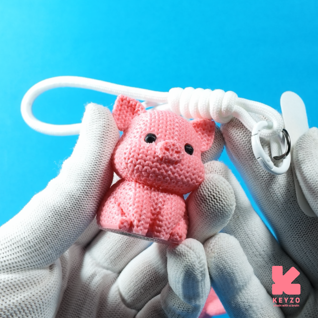 Crochet Style Piglet Keyzo